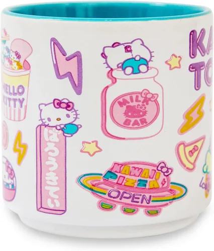 Miniatura 2 de Sanrio Hello Kitty "Kawaii Tokyo" Allover Icons - Taza de café grande para café expreso, cafeína, bebidas, artículos esenciales para el hogar