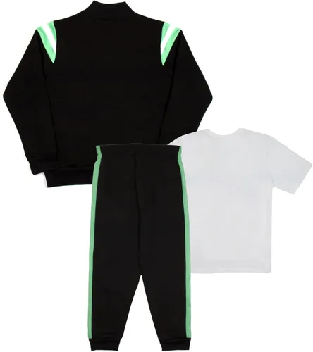 Miniatura 2 de Minecraft Creeper - Conjunto de pantalones deportivos de 3 piezas para niños, con cremallera, camiseta de manga corta y pantalones deportivos activos