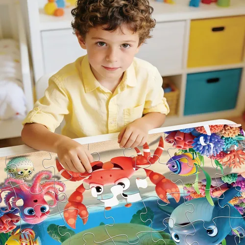Miniatura 6 de Rompecabezas de suelo jumbo para niños, rompecabezas de animales grandes de 48 piezas, juguetes educativos de aprendizaje para niños de 3 a 5 años