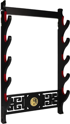 Miniatura 10 de Soporte para espada Katana - Soporte de pared acolchado de terciopelo Kirin de 1 nivel, soporte de Katana Samurái, soporte de exhibición de espada