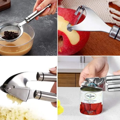 Miniatura 7 de Juego de utensilios de cocina - 35 piezas de utensilios de cocina con rallador, pinzas, espátula de cuchara y girador hechos de silicona resistente