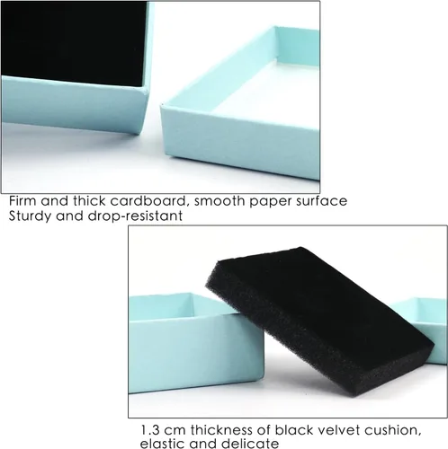 Miniatura 52 de Caja de regalo, caja de regalo, caja de regalo, 12 cajas de regalo cuadradas de cartón para joyas, caja de regalo de papel de cartón relleno