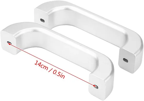 Miniatura 2 de Keenso Manija de agarre de puerta interior plateada para defensor, manija de puerta interior de cromo de aleación de aluminio para Defender 110 90