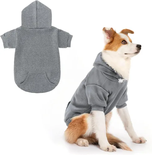 Miniatura 46 de SCENEREAL Sudadera de seguridad con capucha para perros grandes, medianos y pequeños, para niños y niñas, disfraz de perro suave con agujero para #1