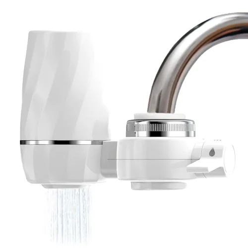 Sistema de filtro de agua de montaje en grifo, filtro de agua del grifo para cocinas, baños, reduce el cloro, la cal, los metales pesados y los