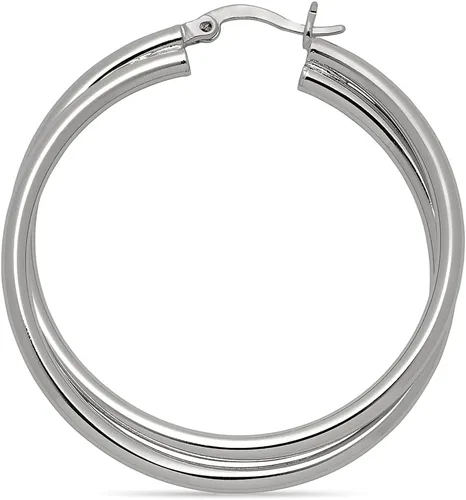 Miniatura 10 de Milla Crossover Twisted Hoop Earrings for Women – Hypoallergenic Silver or Gold Statement Hoops – Lightweight & Easy to Wear