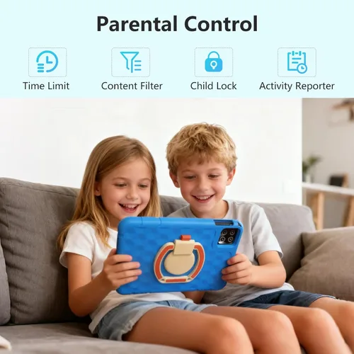 Miniatura 7 de NRKDUBQ 2025 Última Tablet de 10.1 Pulgadas para Niños Android 15 con Estuche Protector EVA Tablets para Niños con 20GB RAM 128GB Almacenamiento