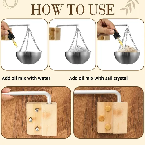 Miniatura 2 de Relaxweex 2 juegos de termómetro de sauna y soporte para taza de aceite de aromaterapia, termómetro e higrómetro 2 en 1 Fahrenheit de 15 minutos