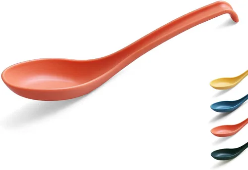Miniatura 8 de Evanda Cuchara de sopa, cuchara ecológica hecha de polipropileno de grado alimenticio, libre de BPA, fácil de limpiar, apta para lavavajillas, juego