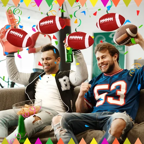 Miniatura 5 de 24 piezas de decoraciones de fiesta de fútbol de 7.9 pulgadas, remolinos colgantes de fútbol, suministros para fiestas de fútbol, remolinos
