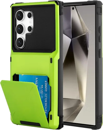 Miniatura 90 de Funda tipo cartera para Samsung Galaxy S22 Ultra con 4 ranuras para tarjetas de crédito a prueba de golpes, funda híbrida de protección reforzada