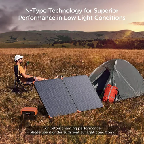 Miniatura 4 de ZOUPW Panel solar portátil de 180 W tipo N 16BB, panel solar plegable de alta eficiencia al 25 % para Jackery 1000V2/Ecoflow Delta/Bluetti/Anker