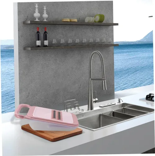 Miniatura 3 de SHOWERORO Rallador grueso multifunción con caja, rallador de zanahoria de mano y triturador de verduras para cocina para cepillado de frutas