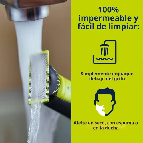 Miniatura 8 de Philips Norelco OneBlade 360 Hojas de Reemplazo, para Afeitadora y Cortadora Eléctrica OneBlade, Acero Inoxidable Duradera, Recorta, Bordea