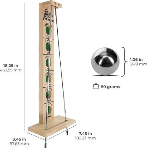 Miniatura 2 de We Games Dispara la Luna de madera maciza, 18 pulgadas