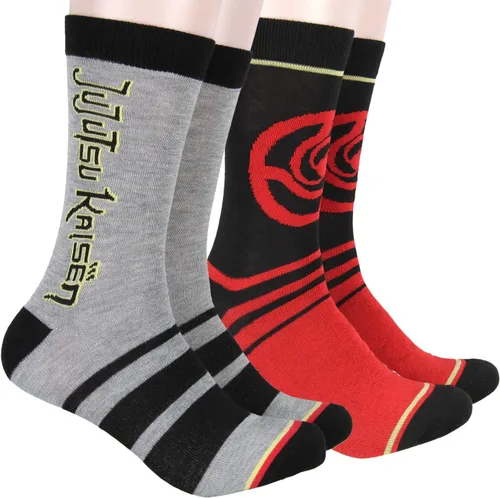 Jujutsu Kaisen Socks Jujutsu High Crest Logo Paquete de 2 calcetines para adultos, Varios colores