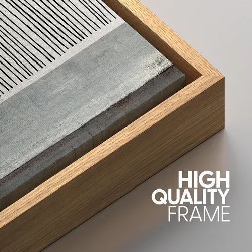 Miniatura 198 de SIGNWIN Lienzo enmarcado para pared, arte con pinceladas de flujo neutro en tonos beige abstractos, ilustraciones, arte moderno, decorativo