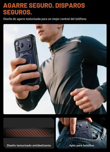 Miniatura 8 de SUPCASE Funda para iPhone 17 Pro Max (UBGrip Pro), [protector de pantalla de vidrio templado integrado y soporte] [cubierta de control de cámara]