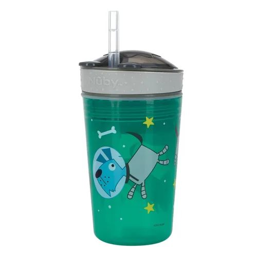 Miniatura 3 de Nuby Tazón de aperitivo todo en uno y taza de popote suave antiderrames, los colores y las impresiones de Snack N' Sip pueden variar. Capacidad