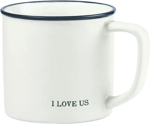 Miniatura 6 de Santa Barbara Design Studio Tazas de café en blanco y negro con diseños cara a cara, taza de gres, 16 onzas, Anti-Social