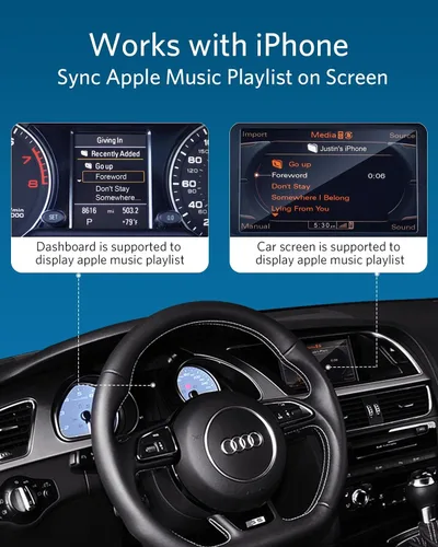 Miniatura 5 de INVERY Adaptador Airdual Bluetooth 5.0 aptX-HD compatible con Audi MMI 3G AMI Music Interface, Audi Symphony, Audi Concert, VW MDI, Mercedes Media