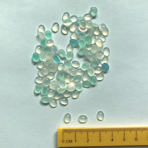 Miniatura 3 de 100 unidades de cabujones ovalados de resina acrílica, piedra de cristal con parte trasera plana, sin agujero, cuentas ovaladas para hacer joyas