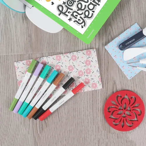 Miniatura 6 de DOOHALO Bolígrafos de punta fina para Cricut Joy/Joy Xtra - Bolígrafos de doble punta con puntas de 0.4 y 1.0, 36 paquetes por juego para escribir