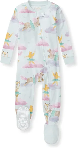 Miniatura 113 de Burt's Bees Baby Pijama para bebé niña, 100% algodón orgánico, pijama de una pieza, overol diagonal con cremallera, ajuste cómodo