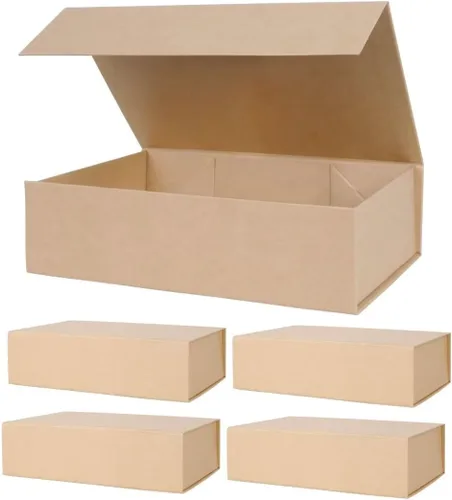 Miniatura 22 de Aimyoo Cajas de regalo magnéticas Galaxy negras con tapas 13.8x9x4.3 pulgadas, caja grande de propuesta para dama de honor y padrino, caja plegable