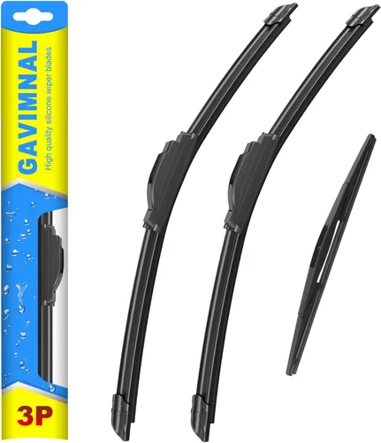 Miniatura 9 de Gavimnal® 15"+15"+13" escobillas limpiaparabrisas de silicona de repuesto para Jeep Wrangler JK 2008-2018 Jeep Wrangler 2007-2017, escobillas