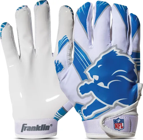 Miniatura 42 de Franklin Sports - Guantes de receptor de fútbol americano juvenil de la NFL, par de guantes de fútbol para niños con logotipos de equipos de la NFL