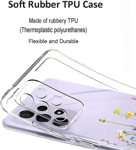 Miniatura 4 de Unov Funda diseñada para Galaxy A53 5G, funda transparente con [patrón antideslizante en relieve], protección delgada a prueba de golpes