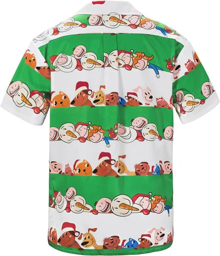Miniatura 119 de Camisa hawaiana para hombre, con estampado floral, cómoda, con botones, casual, manga corta, ropa de playa para hombre
