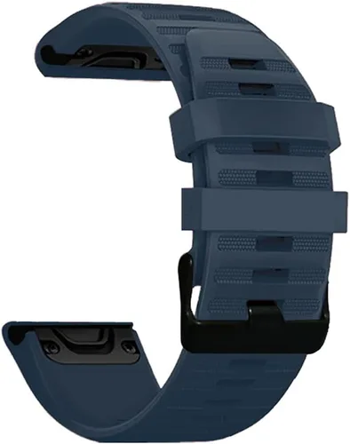 AISPORTS Correa de silicona compatible con Garmin Fenix 7/7 Pro/6/6 Pro/5/5 Plus, correa de reloj de ajuste rápido de 0.866 pulgadas, correa Azul