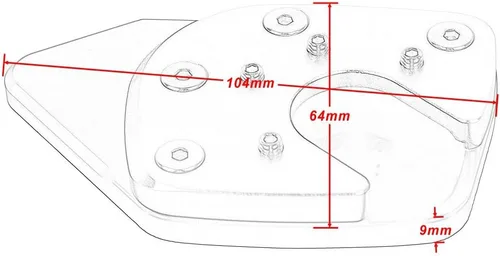 Miniatura 6 de Accesorios de la motocicleta Pie lateral Soporte de bicicleta Kickstand Pad para Honda X-ADV 750 2017-2018 (dorado)