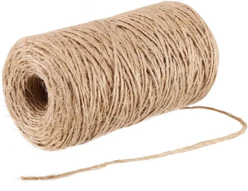 Miniatura 2 de CCINEE Cuerda de yute natural de 328 pies de 0.039 in para artes y manualidades, cuerda de yute para jardinería, cuerda rústica natural, cuerda