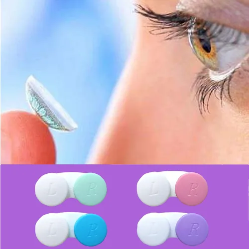 Miniatura 7 de Paquete de 12 fundas para lentes de contacto, caja de soporte para lentes de contacto, kit de almacenamiento en remojo