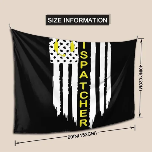 Miniatura 5 de Qauirfe Tapiz con diseño de bandera estadounidense con el número 911, diseño de bandera americana, para colgar en la pared, sala de estar
