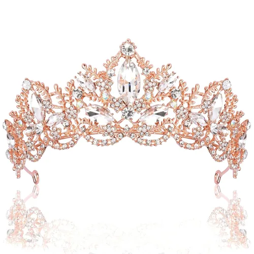 Miniatura 13 de Tiara de plata para boda, tiaras y coronas para mujer, tiara de reina de diamantes de imitación para mujer, corona de princesa, diadema