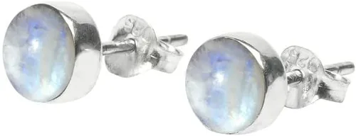 Miniatura 9 de Gemstone Stud Post Earrings, 925 Sterling Silver Gemstone Earring 6 MM Round Girl Women Gift