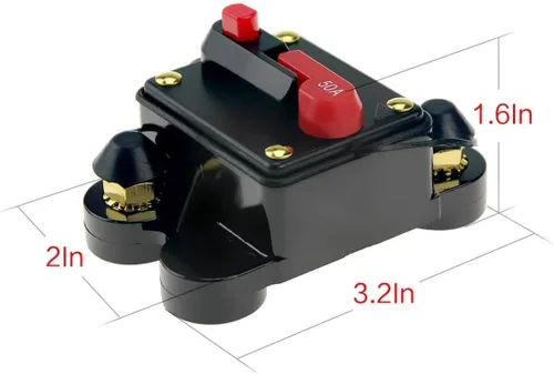 Miniatura 3 de Disyuntor de 50 amperios 50A-300A con reinicio manual para el hogar, soporte de fusibles del sistema solar para protección de audio y amplificadores