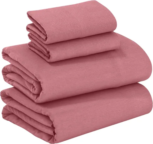 Miniatura 24 de RUVANTI Juego de sábanas de franela 100% algodón tamaño matrimonial - 4 piezas, cálidas, suaves y transpirables, con bolsillo profundo, ropa de cama