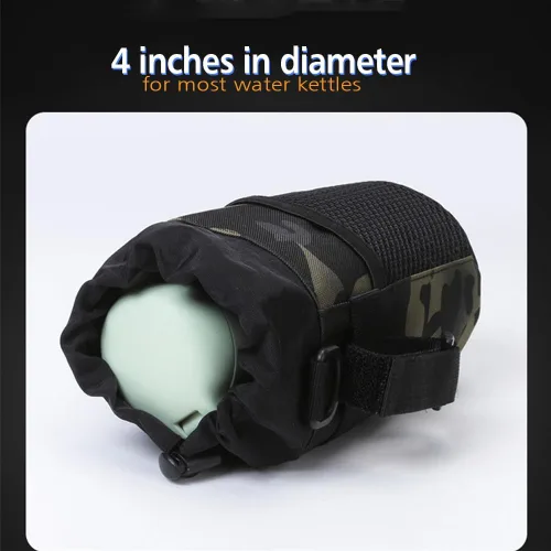 Miniatura 7 de TEGOOL Water Bottle Sleeve Bag Holder Tactical Pouch Negro