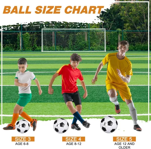 Miniatura 3 de Sotiff 24 pelotas de fútbol a granel con 24 bombas de fútbol desinfladas para niños, adolescentes, fútbol a granel para entrenamiento