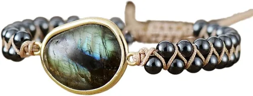 Miniatura 84 de ZOSOJONA - Pulseras bohemias hechas a mano de piedra natural, que dan vuelta, con cuentas de cristal de turquesa
