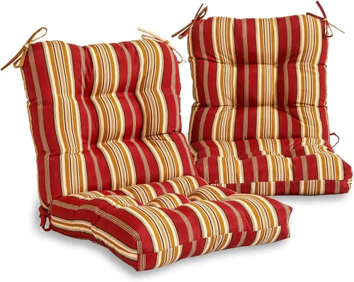 Miniatura 23 de South Pine Porch Juego de 2 cojines para asiento y respaldo para exteriores, color gris a rayas, 2 unidades Canopy Stripe Gris