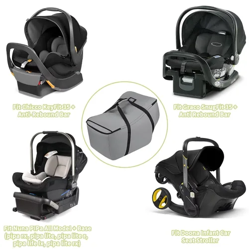Miniatura 3 de Bolsa de viaje para asiento de automóvil infantil, se adapta a asientos de automóvil infantiles con base de barra antirrebote, bolsa de avión