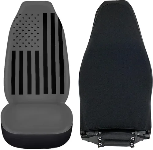 Miniatura 6 de 2 fundas de asiento para automóviles con estampado de bandera americana del 4 de julio, color negro, accesorios para el interior del vehículo
