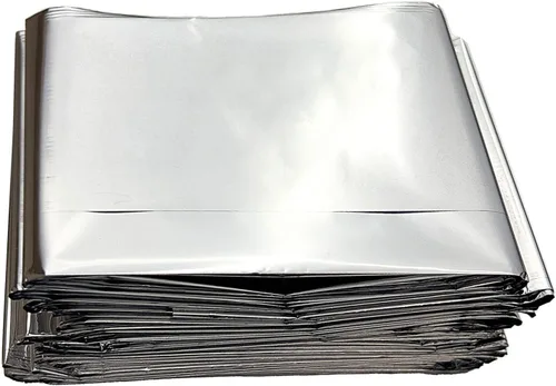 Miniatura 8 de NOVAMEDIC Mantas térmicas de aluminio de Mylar de emergencia, paquete de 200, 84 x 52 pulgadas, envueltas individualmente, manta de supervivencia