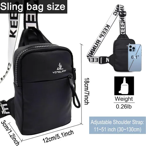Miniatura 3 de Mini bolso bandolera para mujeres y hombres, bolsa cruzada pequeña, mochila de hombro, riñoneras, bolsa de pecho casual para teléfono para viajes